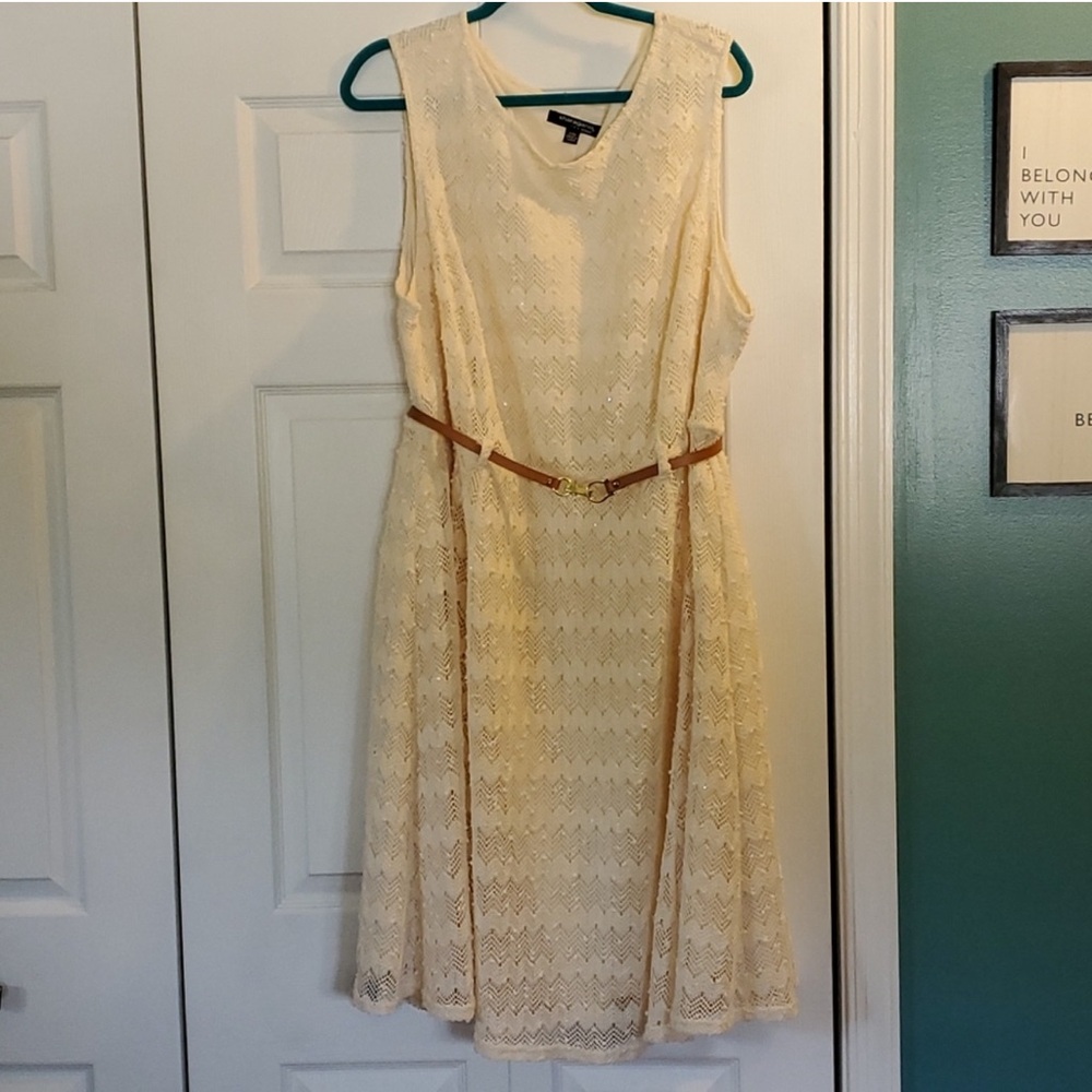 Sharagano Belted Dress